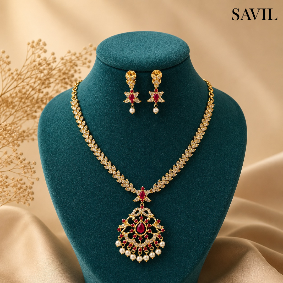 Rani Ruby Necklace Set