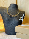 Parna Gold Leaf Necklace Set