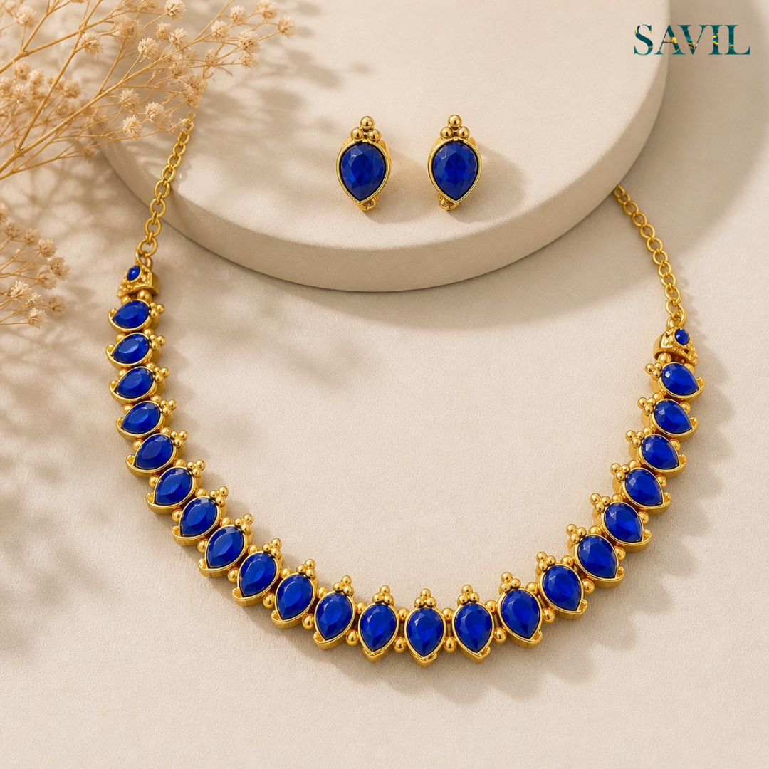 Sapphire Rani Necklace Set